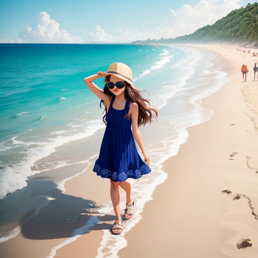 Jessica's Colorful Beach Day