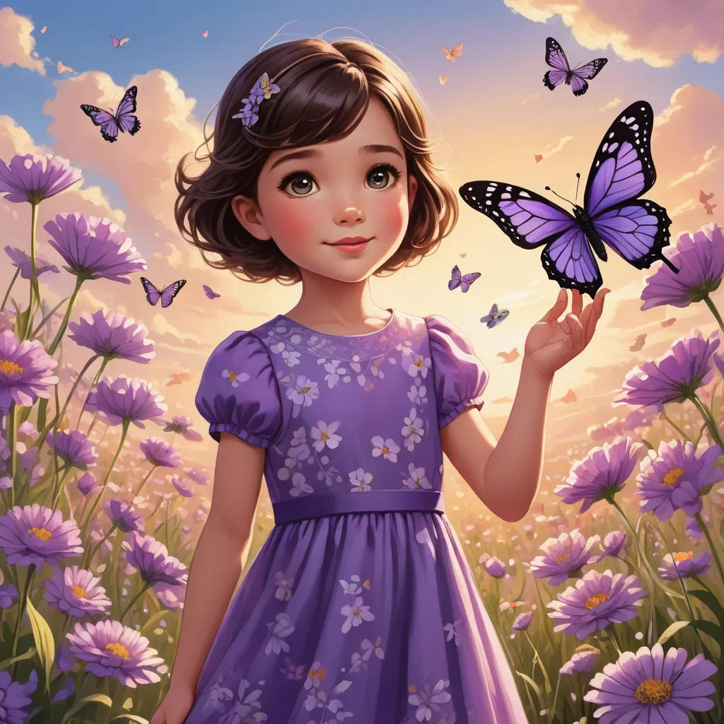 Butterflies in Purple