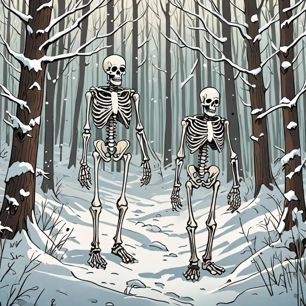 The Skeleton Brothers' Snowy Adventure