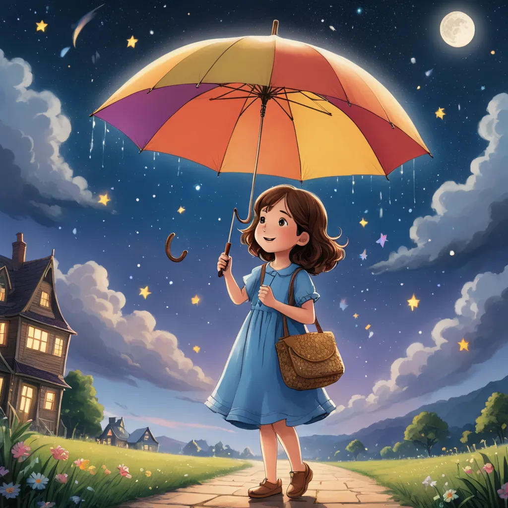 The Moonlit Adventure of Mimi and the Magic Umbrella