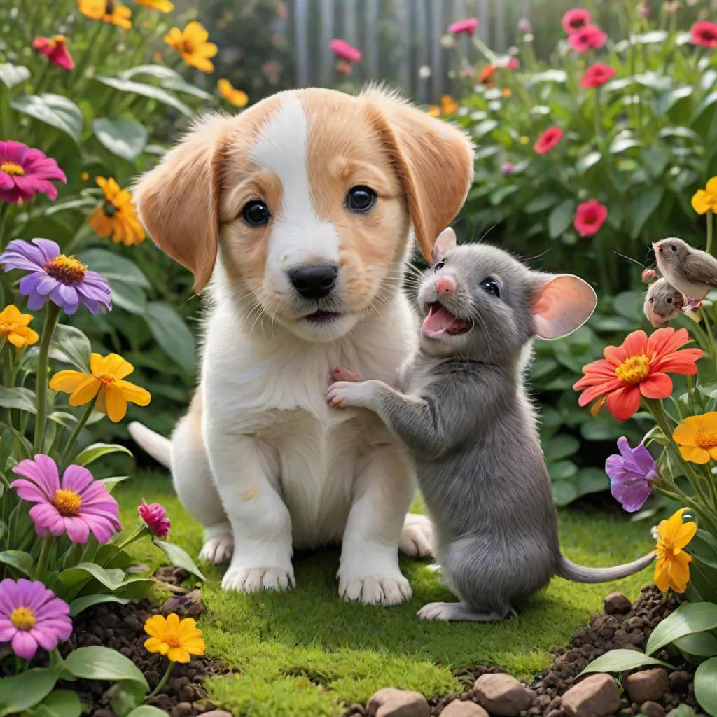The Puppy and the Mouse: An Unlikely Friendship