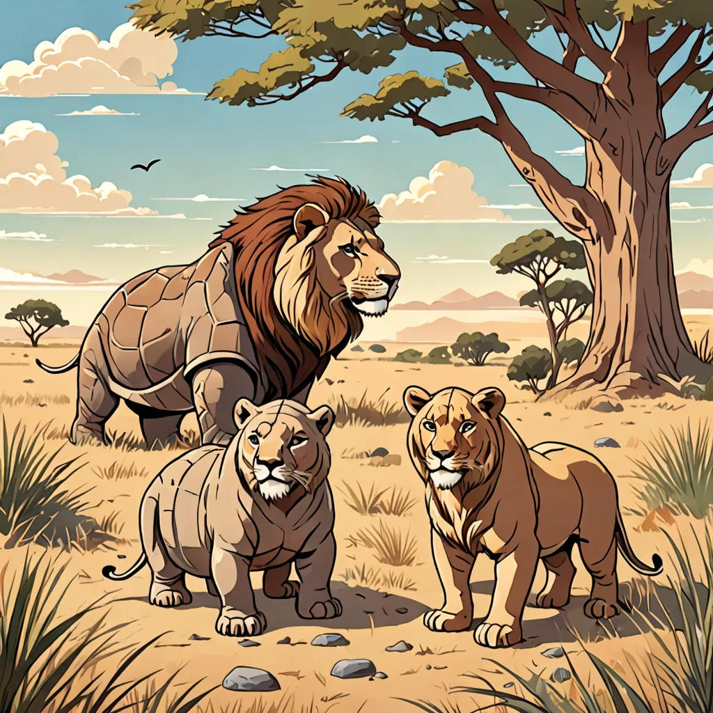 The Wise Tortoise and the Lion