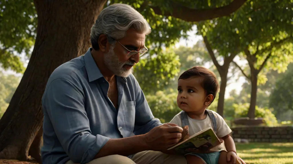 Baby Adhiraj and His Wise Grandpa