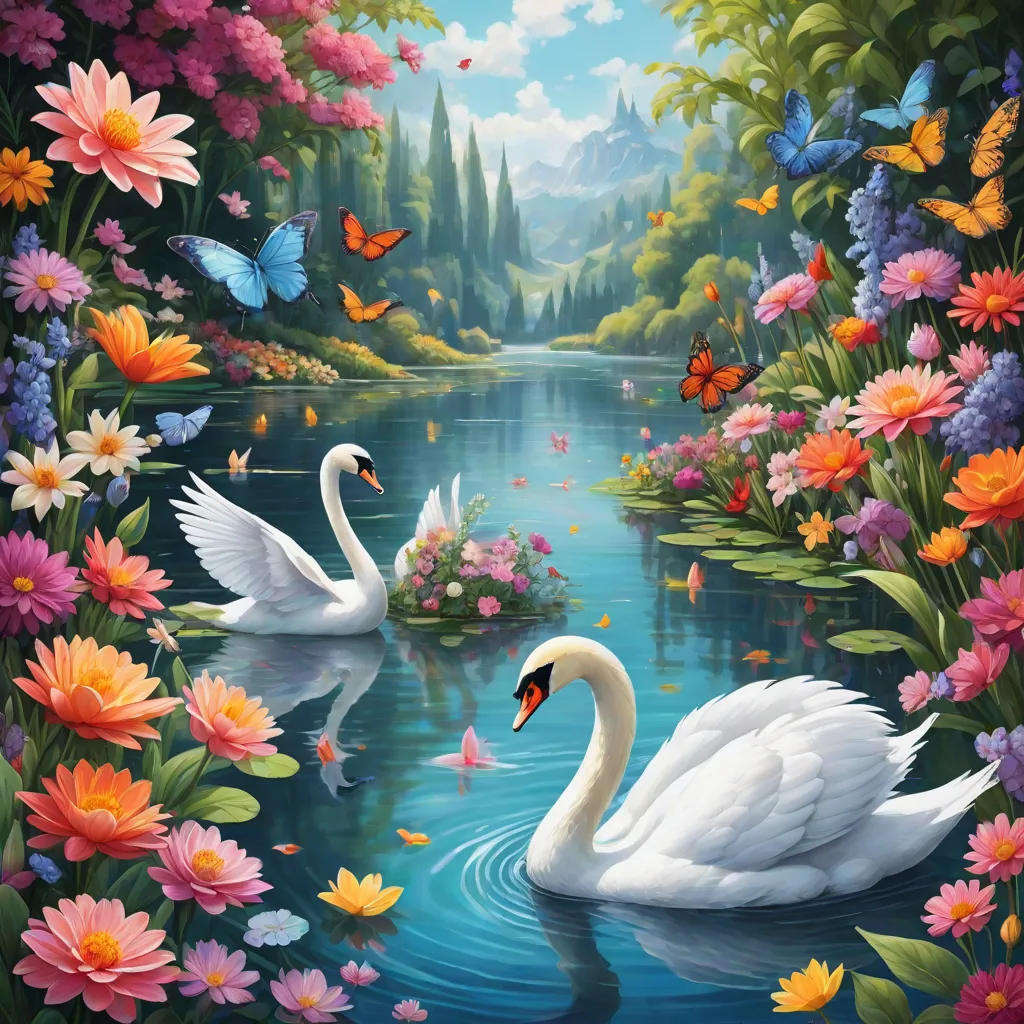  Butterfly And Swan