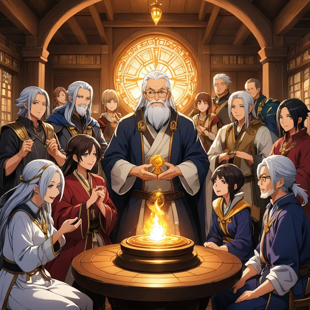 a group of people standing around a table with a lit candle in it and a priest standing behind it, sots art, a detailed painting, Baiōken Eishun, official art
