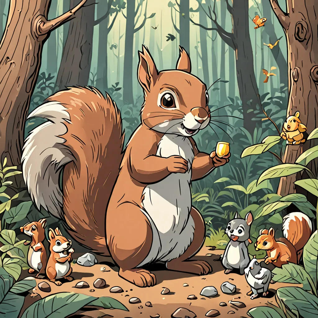 The Brave Squirrel's Treasure Quest