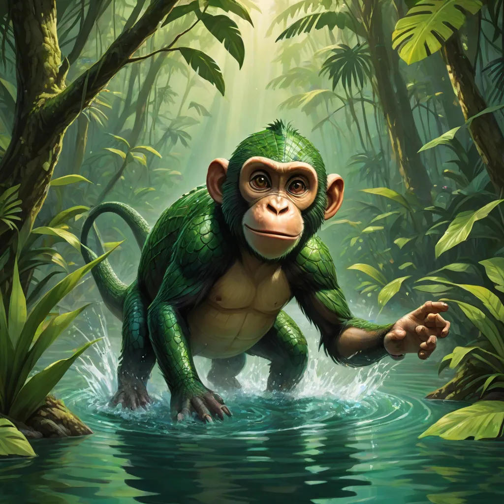 The Clever Monkey and the Cunning Crocodile