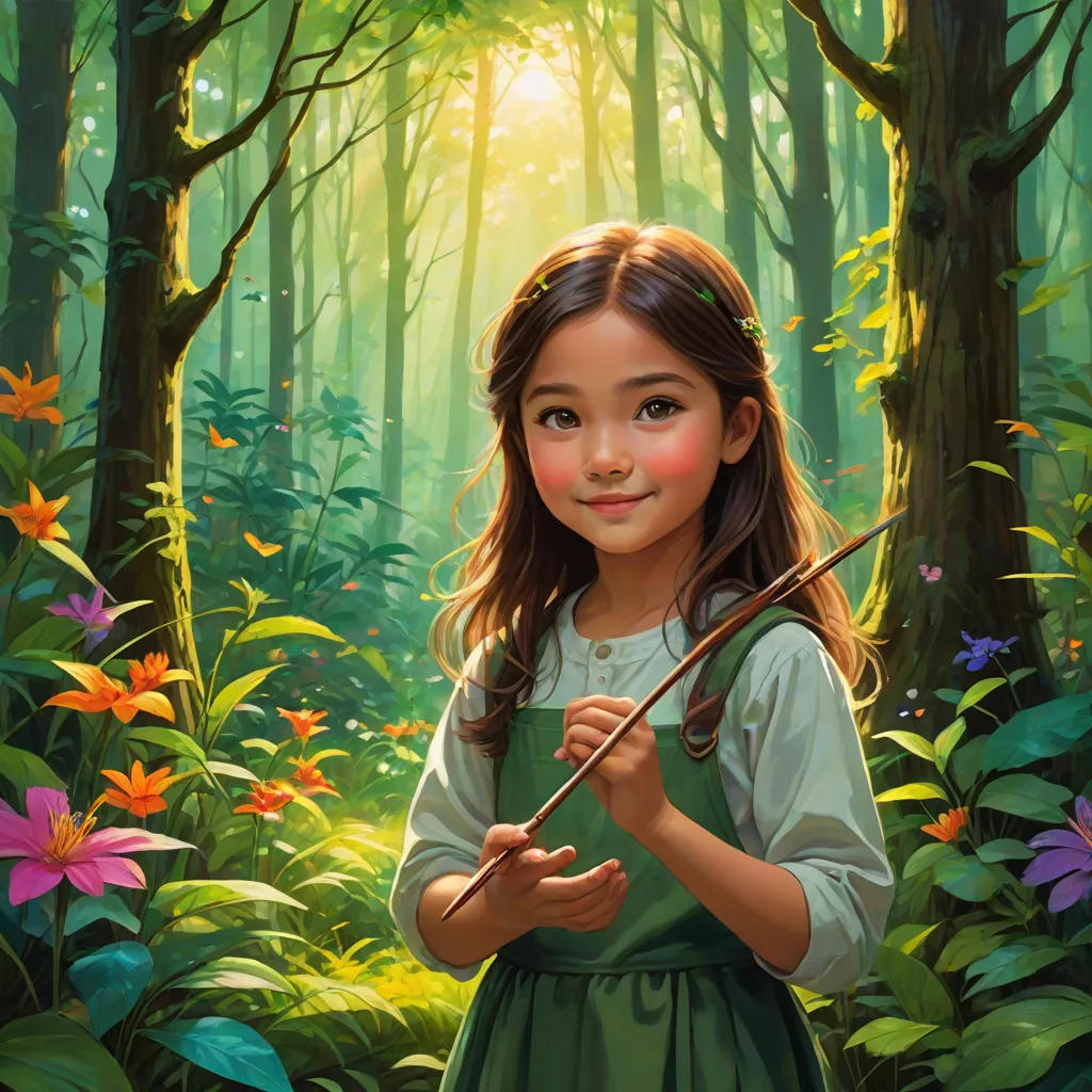 The Magical Paintbrush and the Rainbow Forest