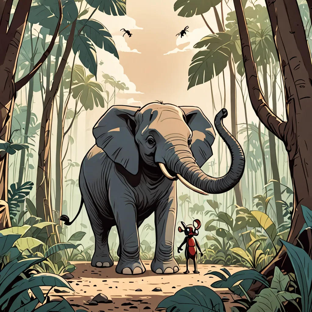 The Brave Ant and the Kind Elephant