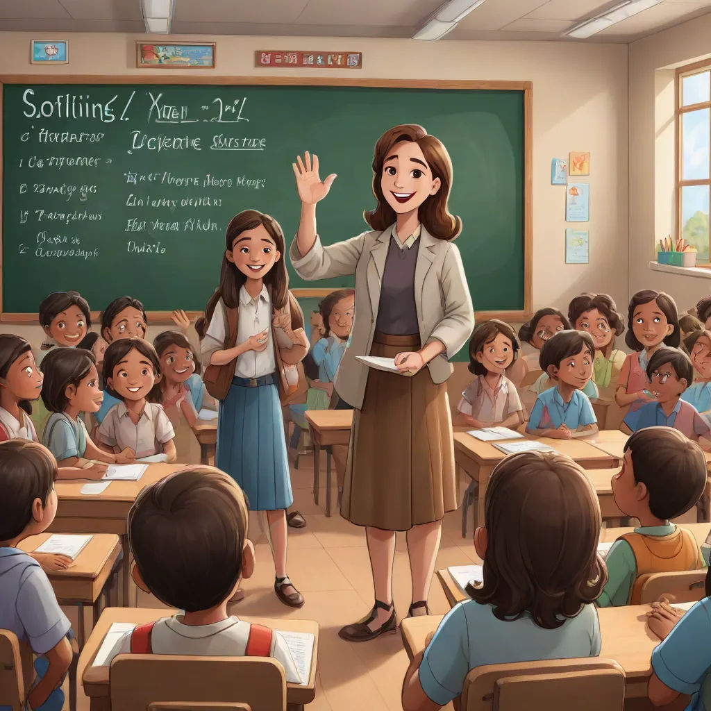 a teacher teaching a class of children in a classroom with chalkboard and chalkboard walls and a chalkboard, Ada Gladys Killins, american scene painting, a storybook illustration, official art