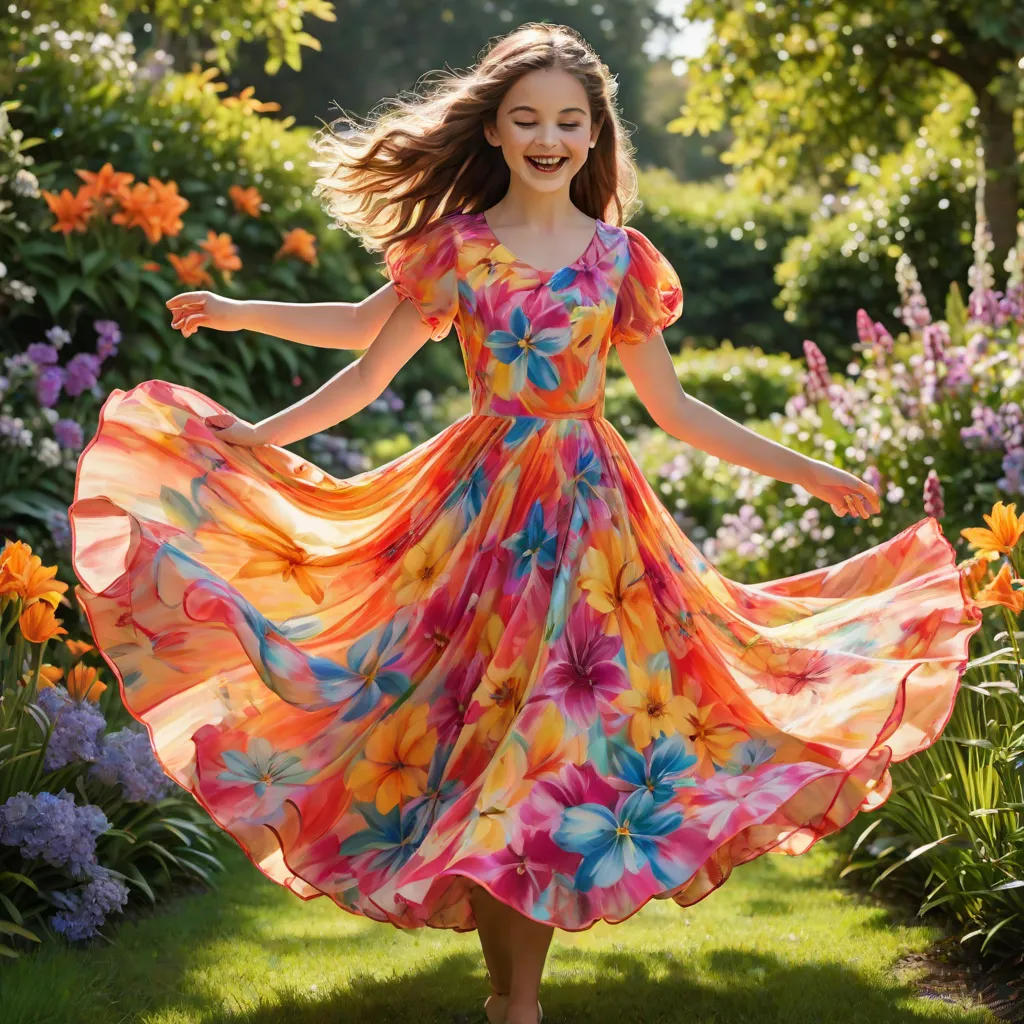 The Little Girl and Her New Dress