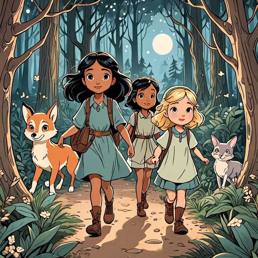 The Magical Journey of Luna and the Enchanted Forest