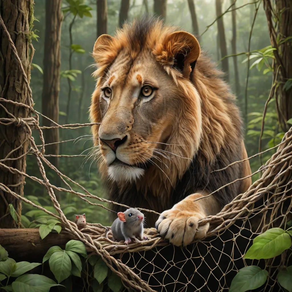 The Lion and the Brave Little Rat