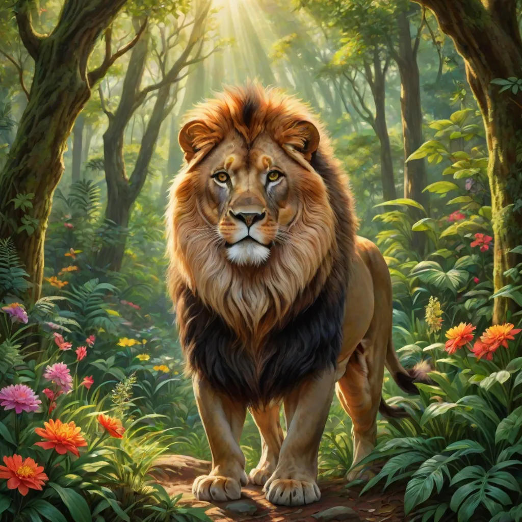 The Lion and the Clever Deer