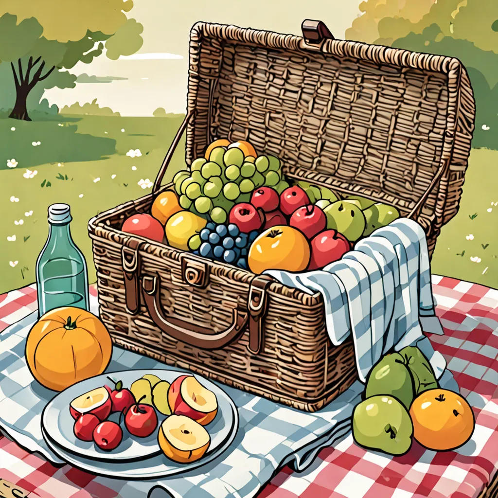 The Colorful Picnic Basket