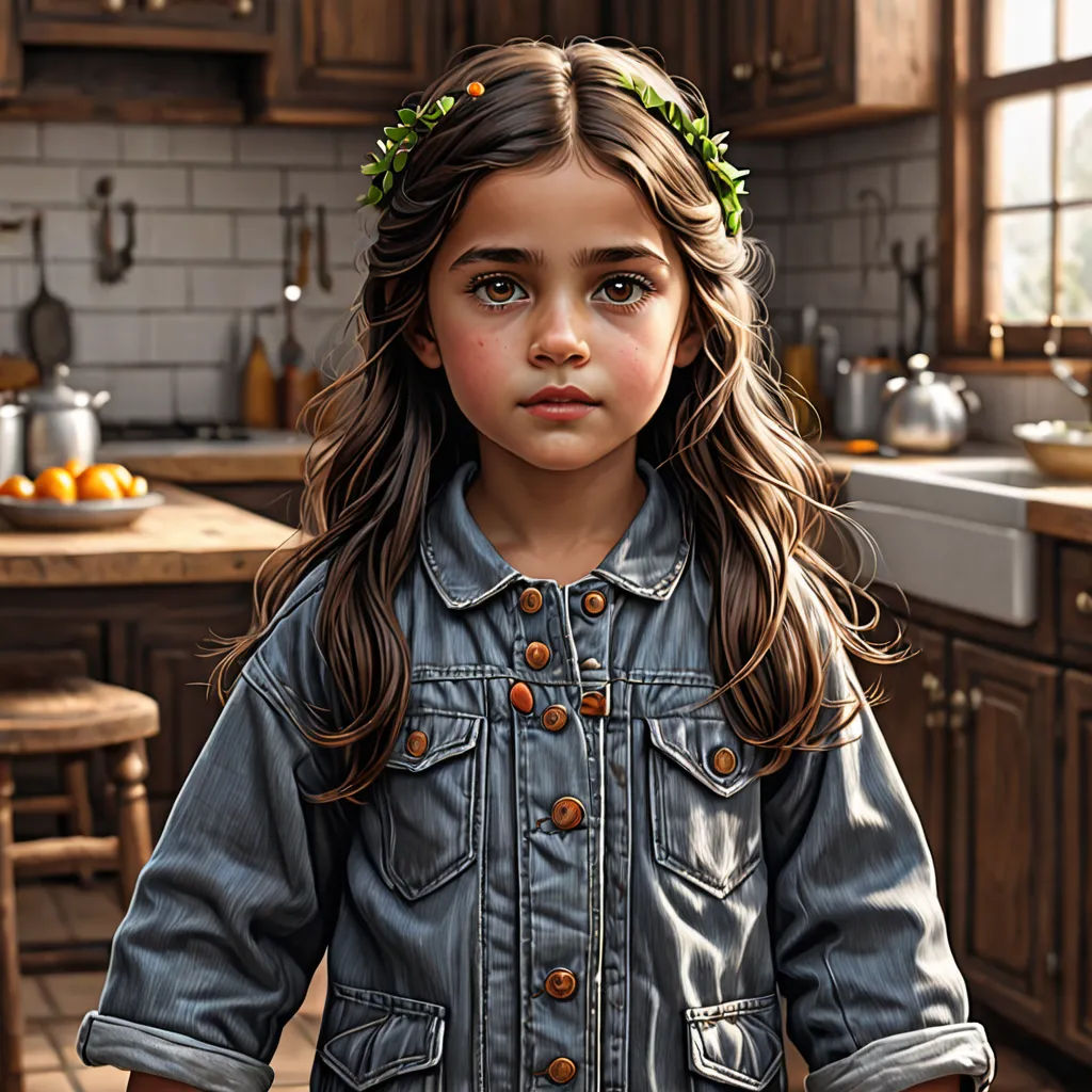 a painting of a girl in a kitchen with a sink and a counter top with a sink and a counter top with a sink and a counter top with a sink and a dishwasher, photorealism, a photorealistic painting, Bob Byerley, highly detailed digital painting