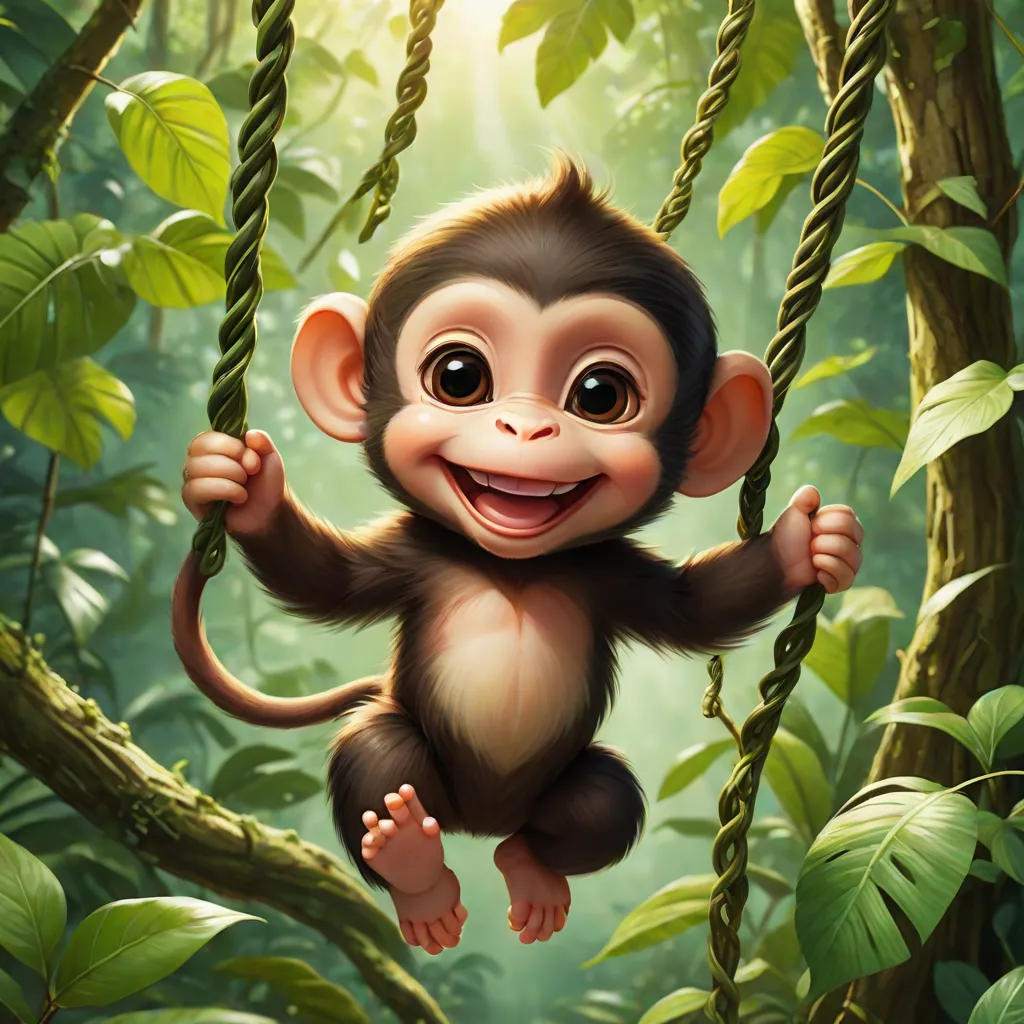 Baby Monkey's Swinging Adventure