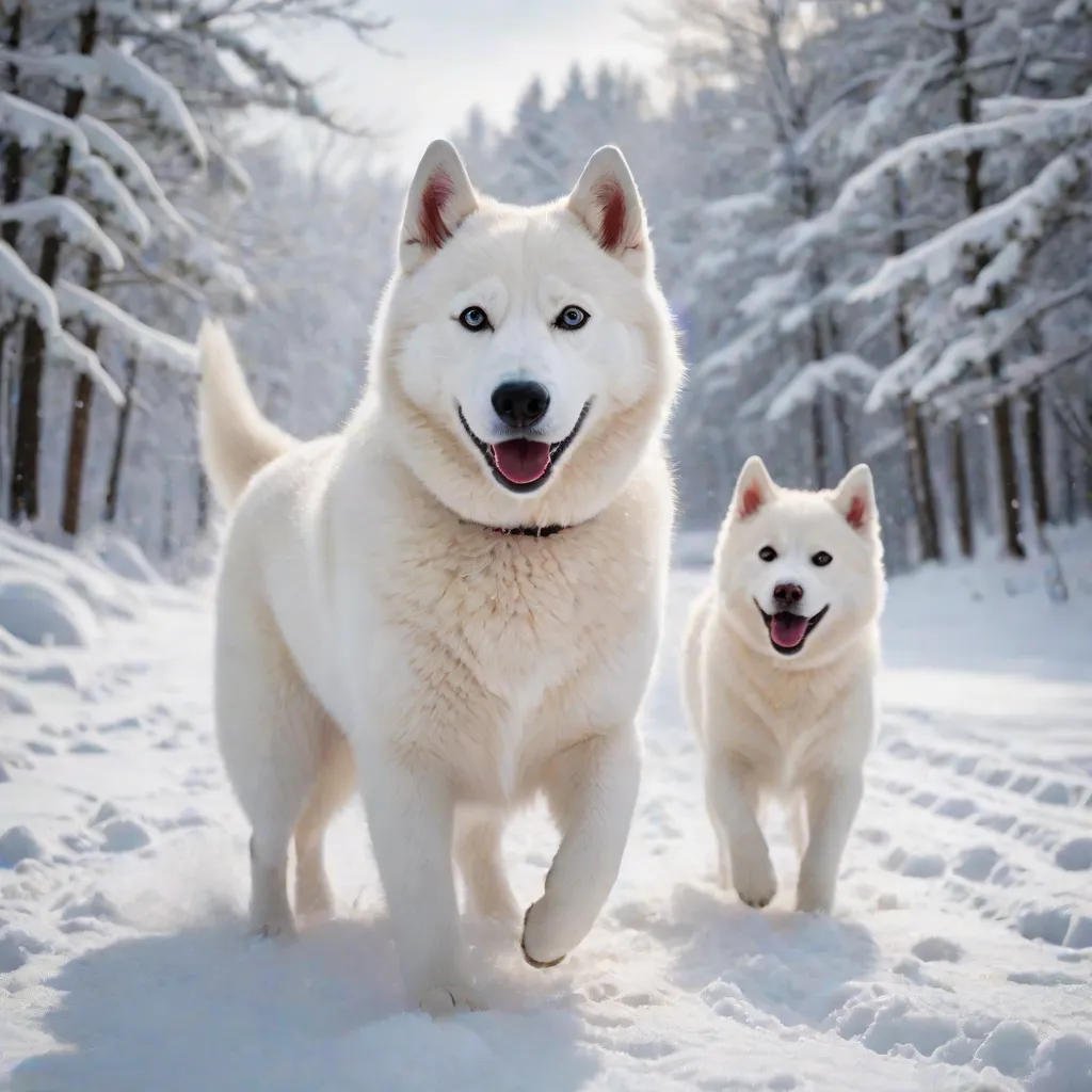 The Husky Family's Christmas Adventure