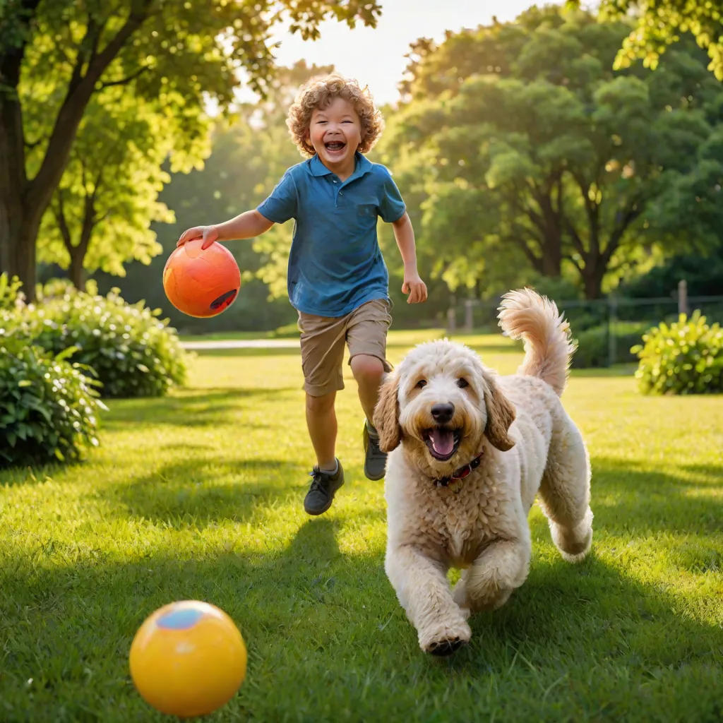 A Boy and His Goldendoodle