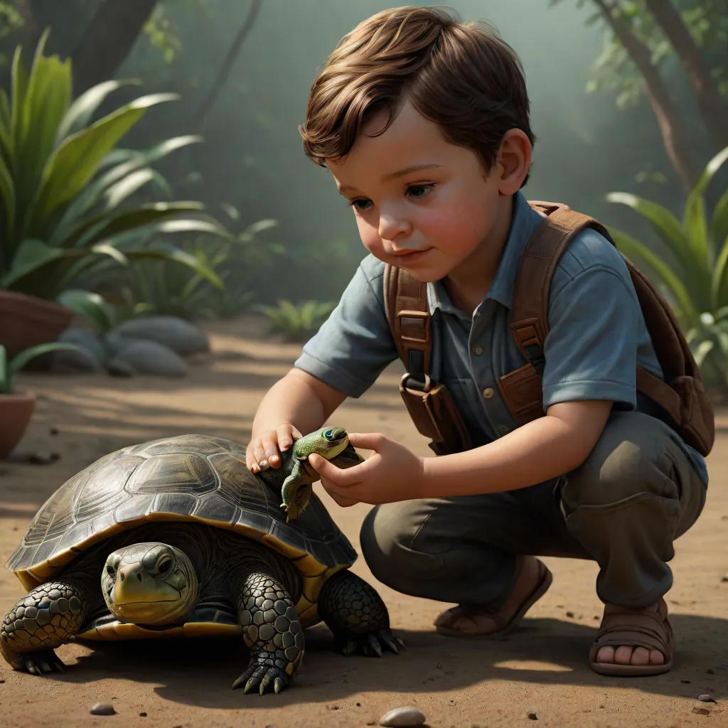 Lucas and His Turtle Lola