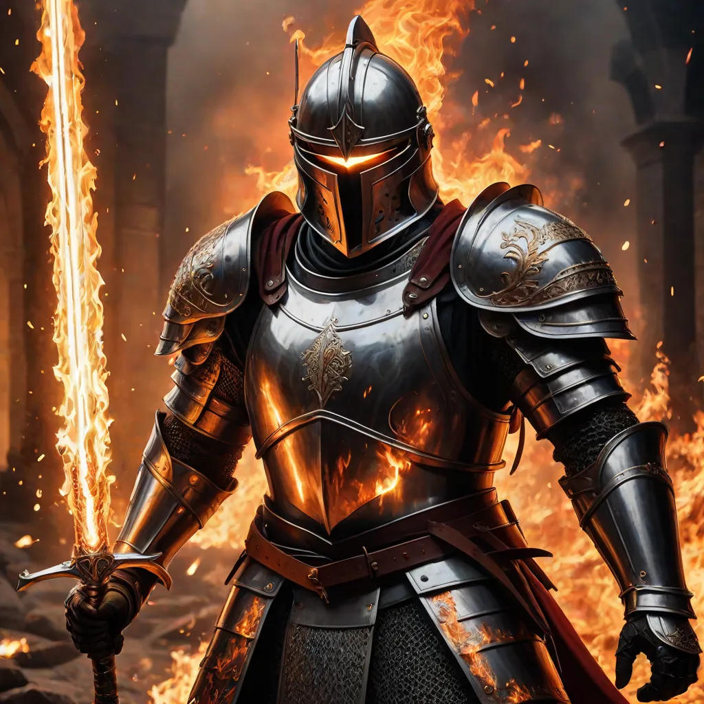 The Knight and the Sword of Fire