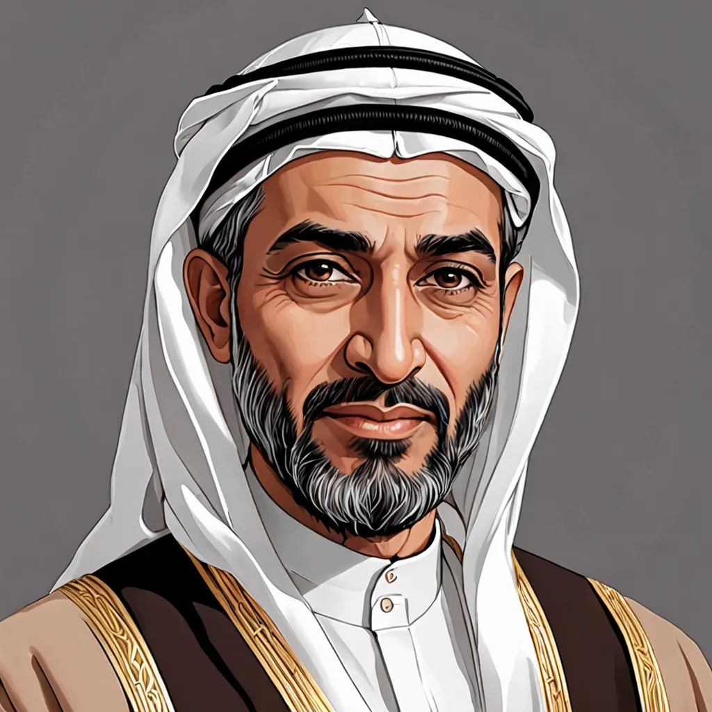a man in a white and brown outfit with a beard and a beardlocke on his head and a white and gold collar, hurufiyya, a character portrait, Ahmed Karahisari, detailed portrait