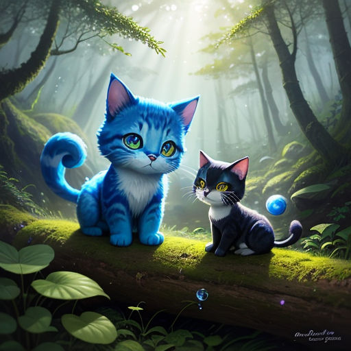 Smurf Cat Whimsy: Embrace Adorable Magic in Feline Blue 