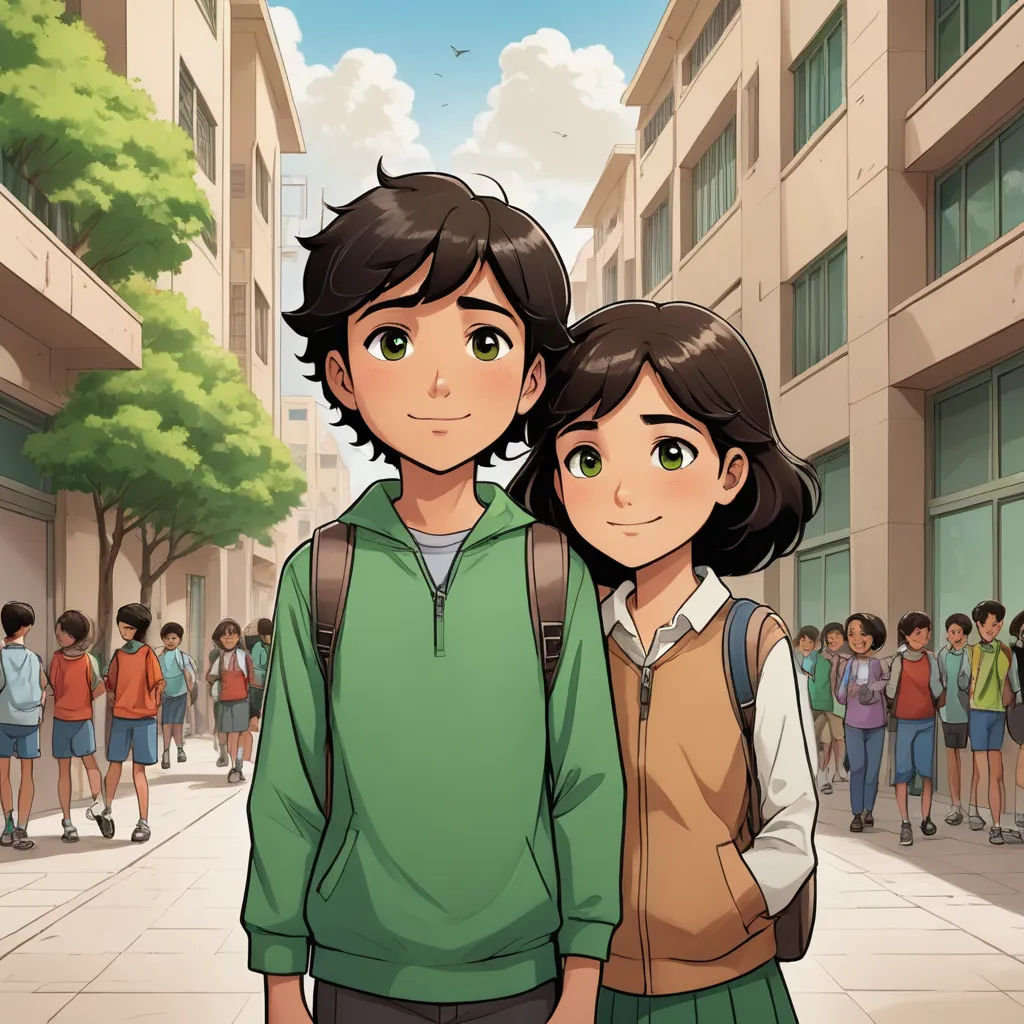 a couple of people standing next to each other on a street with buildings in the background and people walking by, paris school, a comic book panel, Adam Manyoki, official art