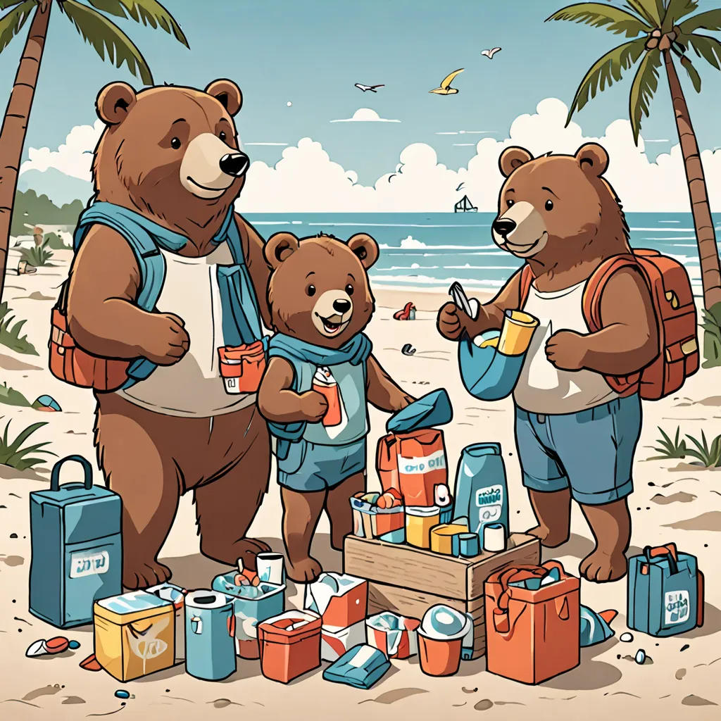 The Bear Family's Beach Adventure