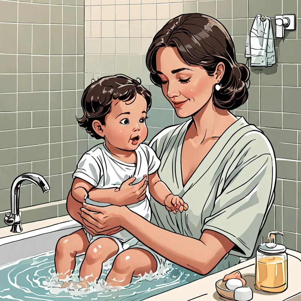 Mama's Bathtime Lesson