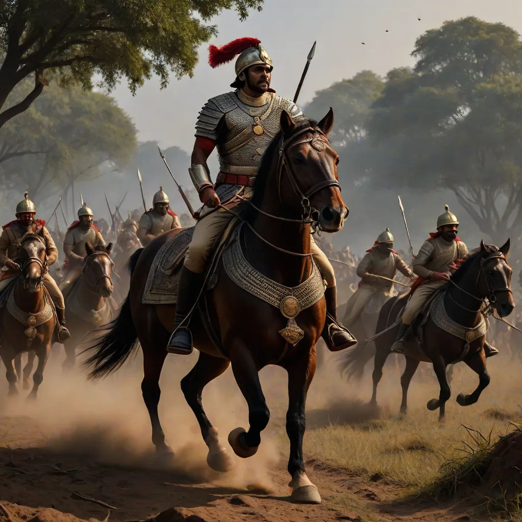 a group of men riding on the backs of horses in uniforms of military uniforms and helmets on a dusty field, antipodeans, concept art, Altoon Sultan, game art