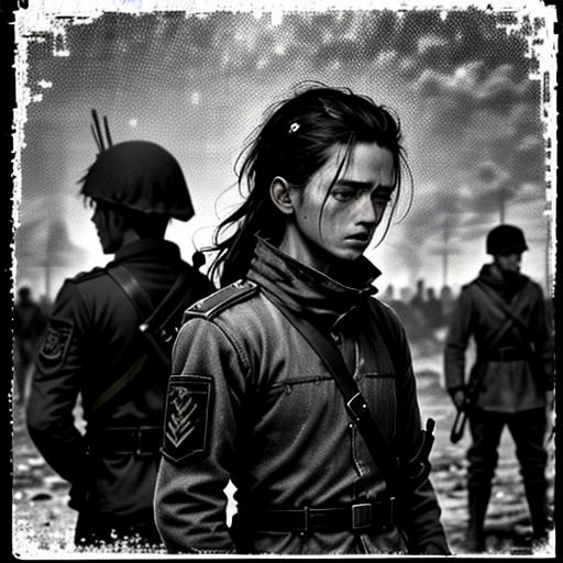 a woman in uniform standing next to a man in uniform with a gun in her hand and a man in uniform behind her