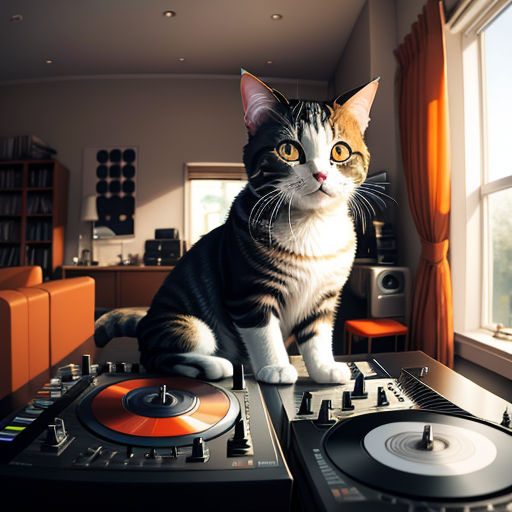 Mitens, the DJ Cat