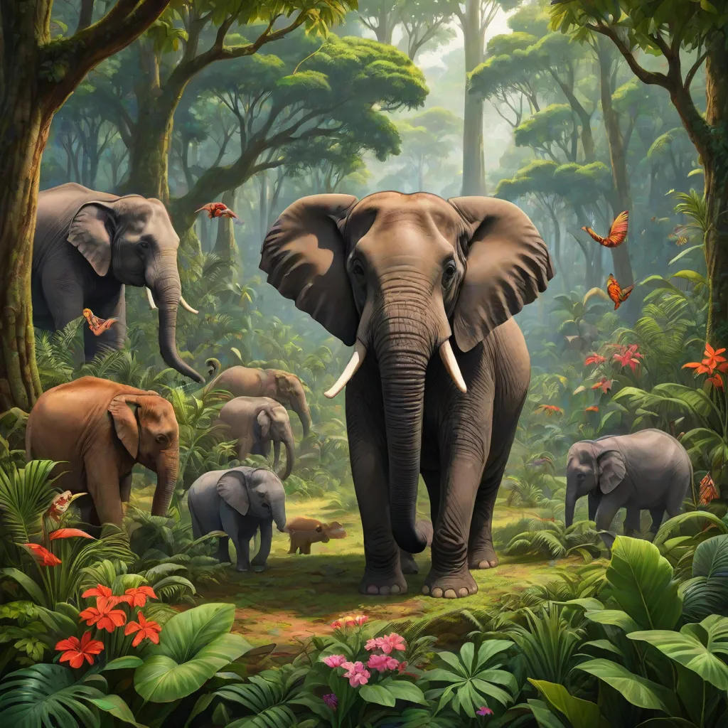 The Diligent Elephant of the Forest