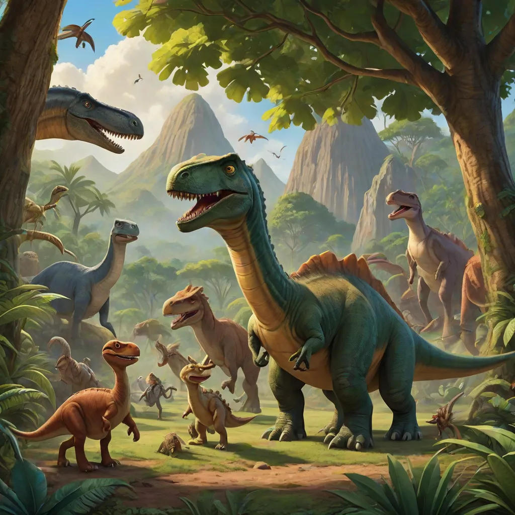 The Little Dinosaur Looks for Friends