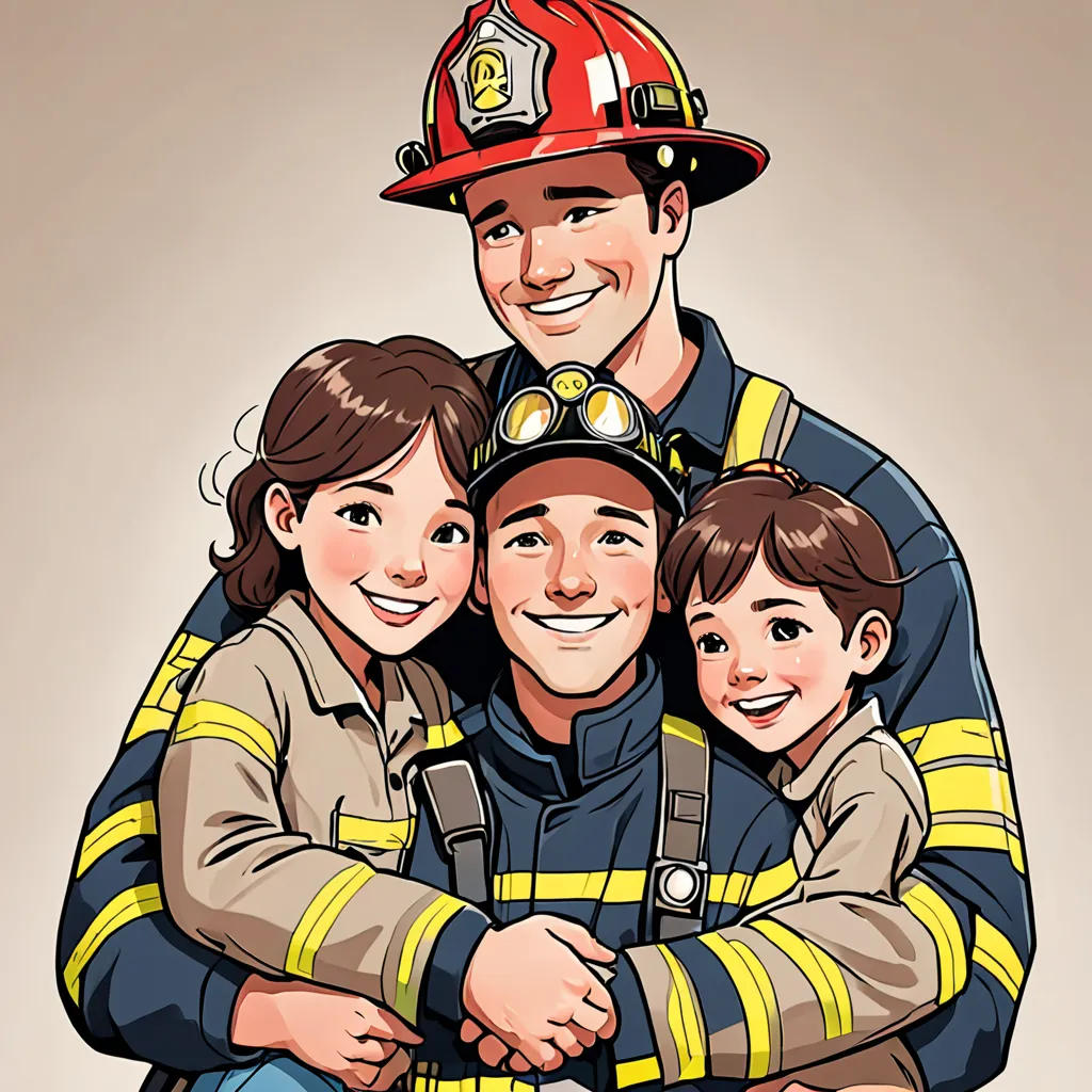 The Brave Firefighter's Family