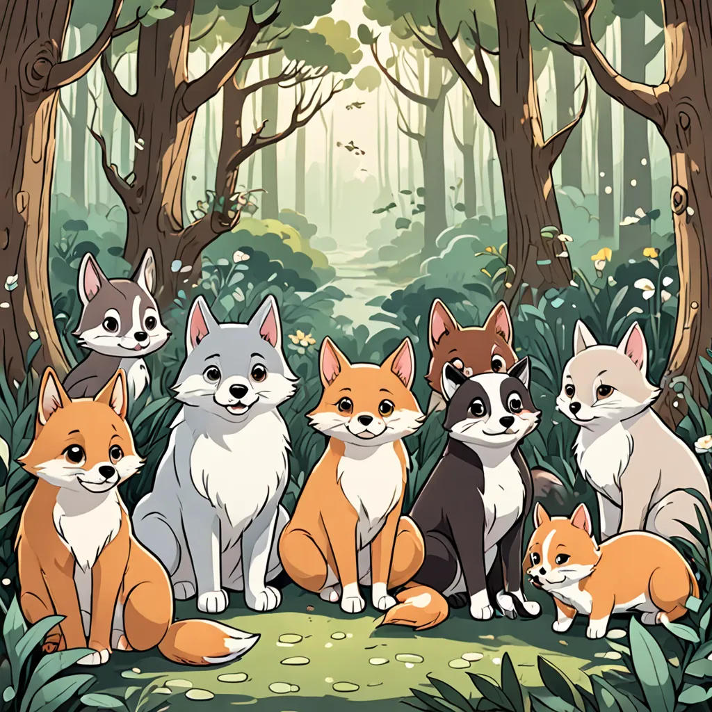 The Enchanted Forest and the Friendship of the Animals