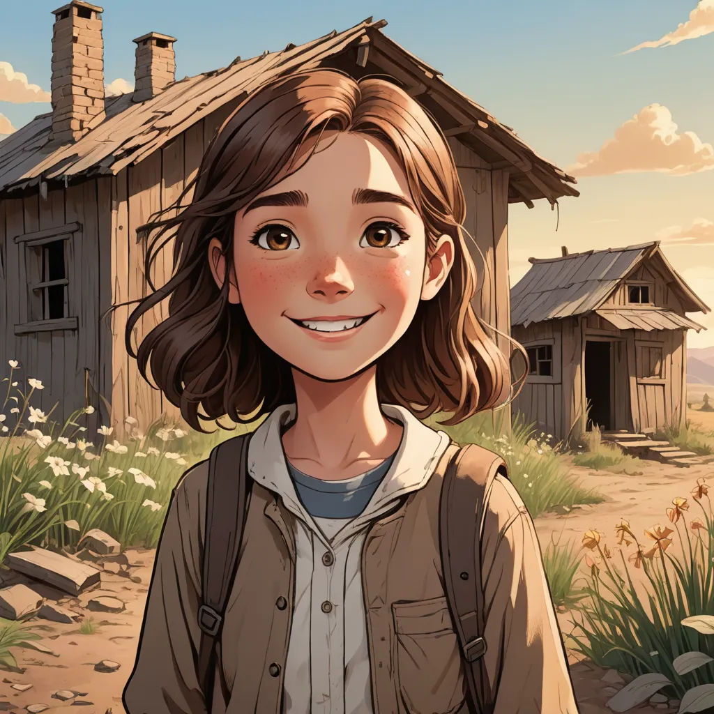 a girl standing in front of a house with a dog in the background and a dog in the foreground, paris school, a character portrait, Atey Ghailan, cgstudio