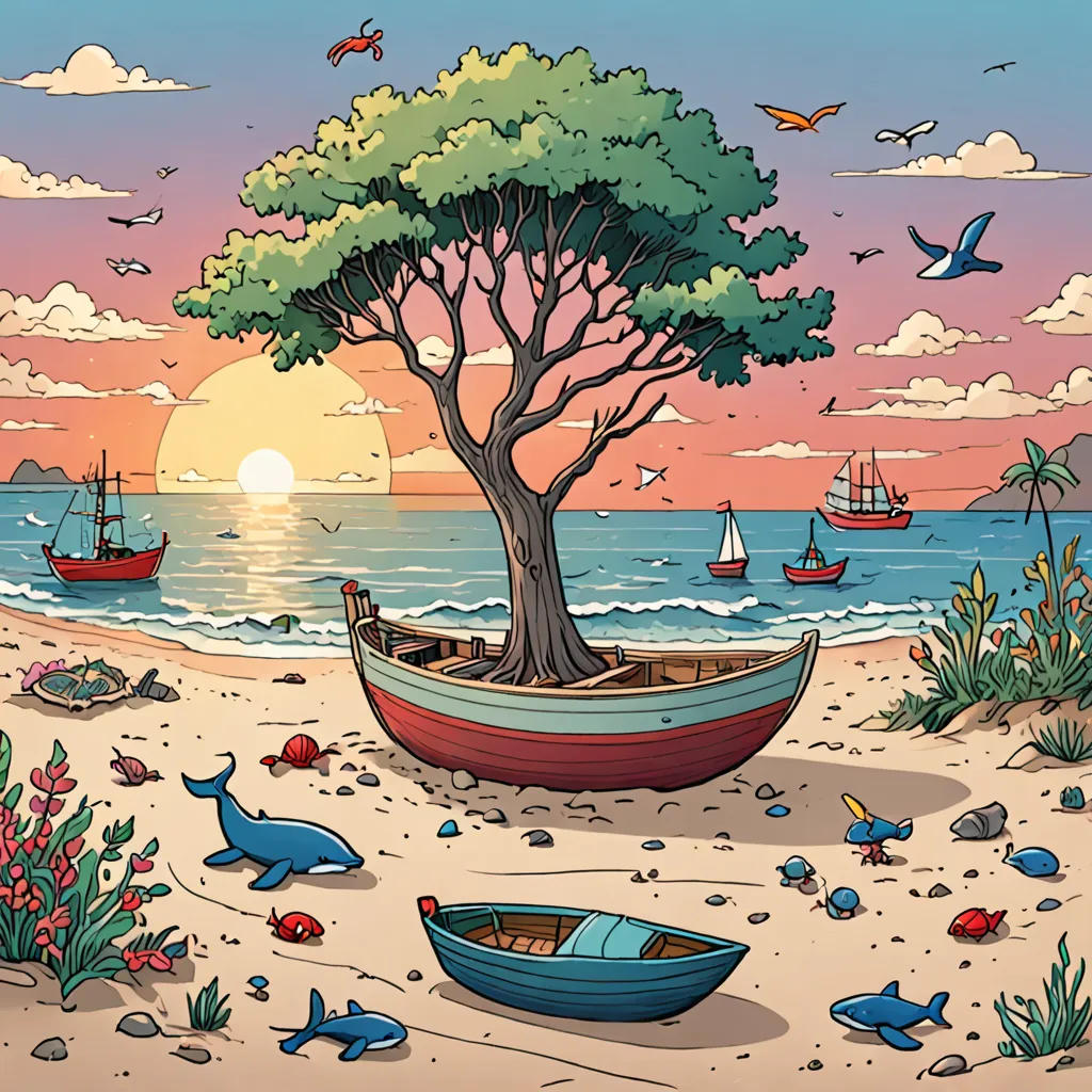 The Happy Beach Tree