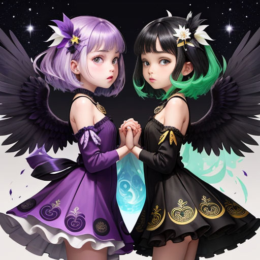 anime twins opposites angel and demon