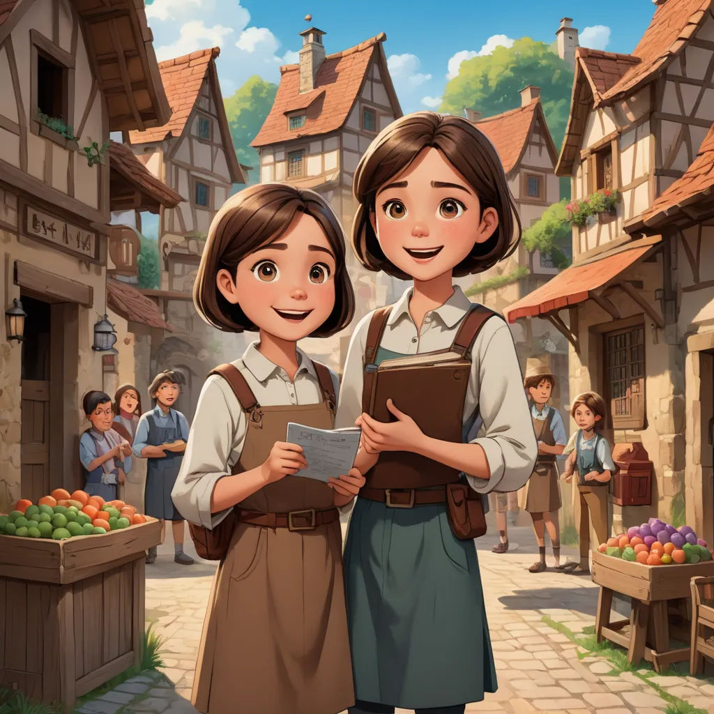 a couple of people standing next to each other in front of a building with a bunch of fruit on it, paris school, a storybook illustration, Brothers Hildebrandt, official art
