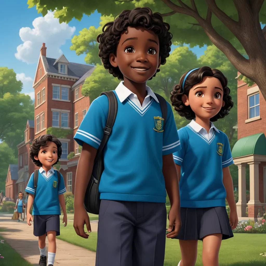 a couple of kids standing next to each other on a sidewalk in front of a building and trees and a sidewalk, american scene painting, concept art, Felix-Kelly, official art