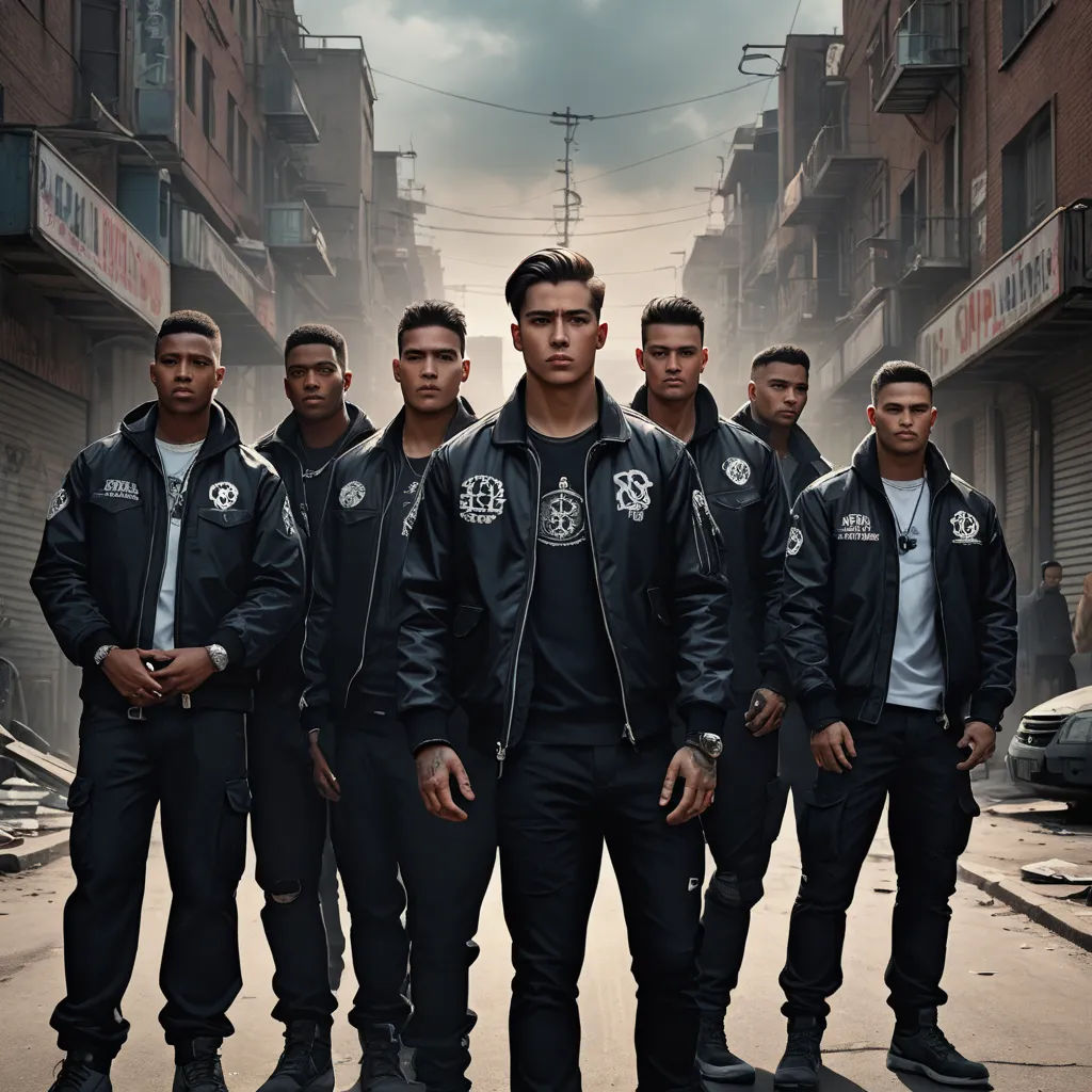 a group of men standing in a street next to a building with a sky background and a dark sky, rayonism, a poster, Altichiero, promotional image