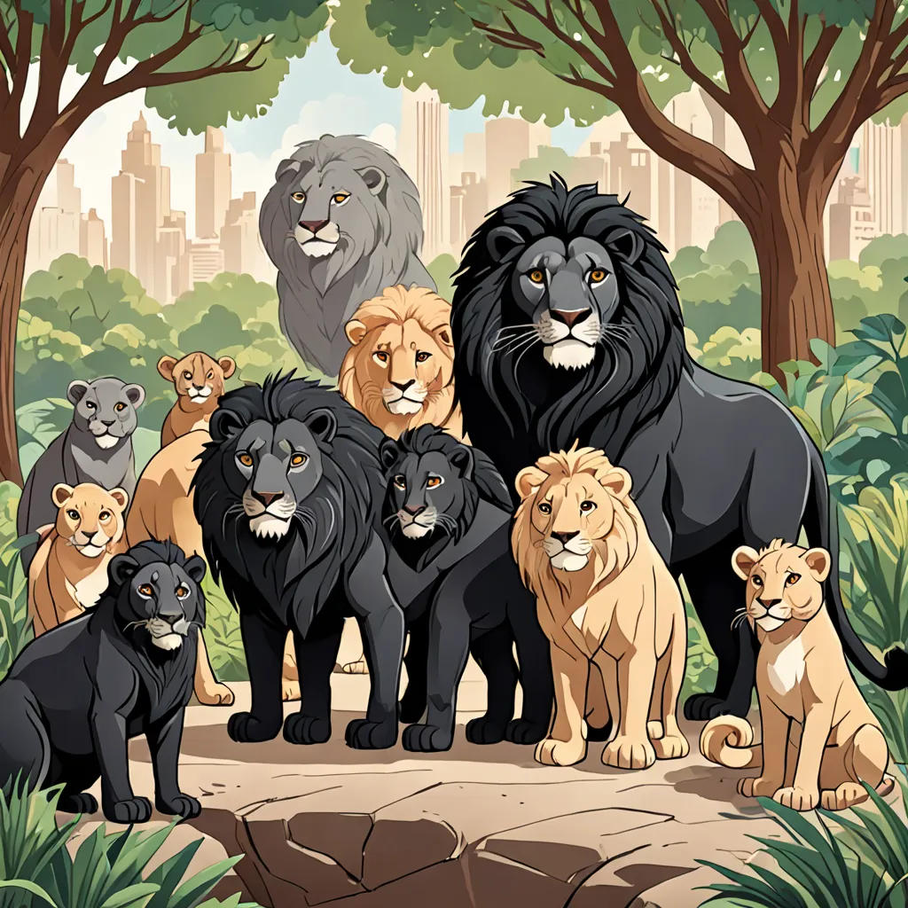 The Rare Black Lion and Friends