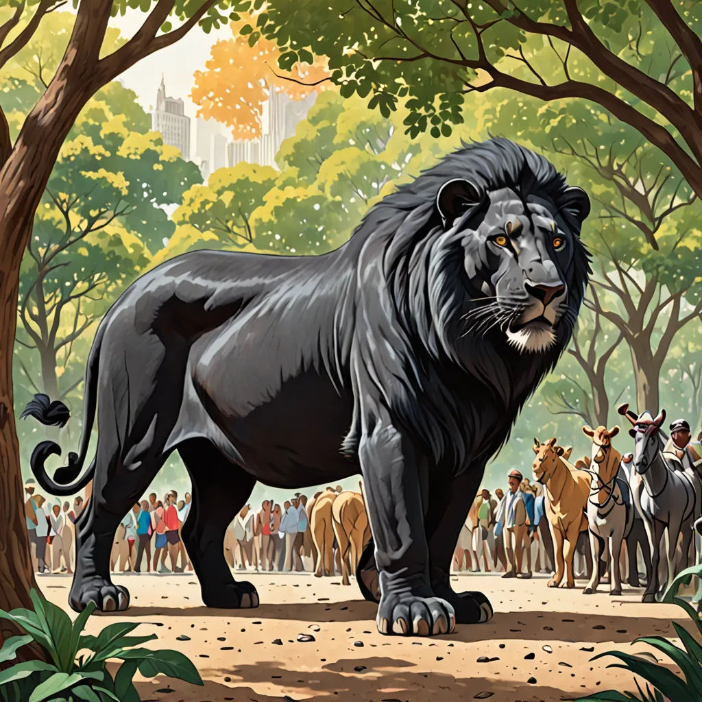The Rare Black Lion and Friends | Story.com