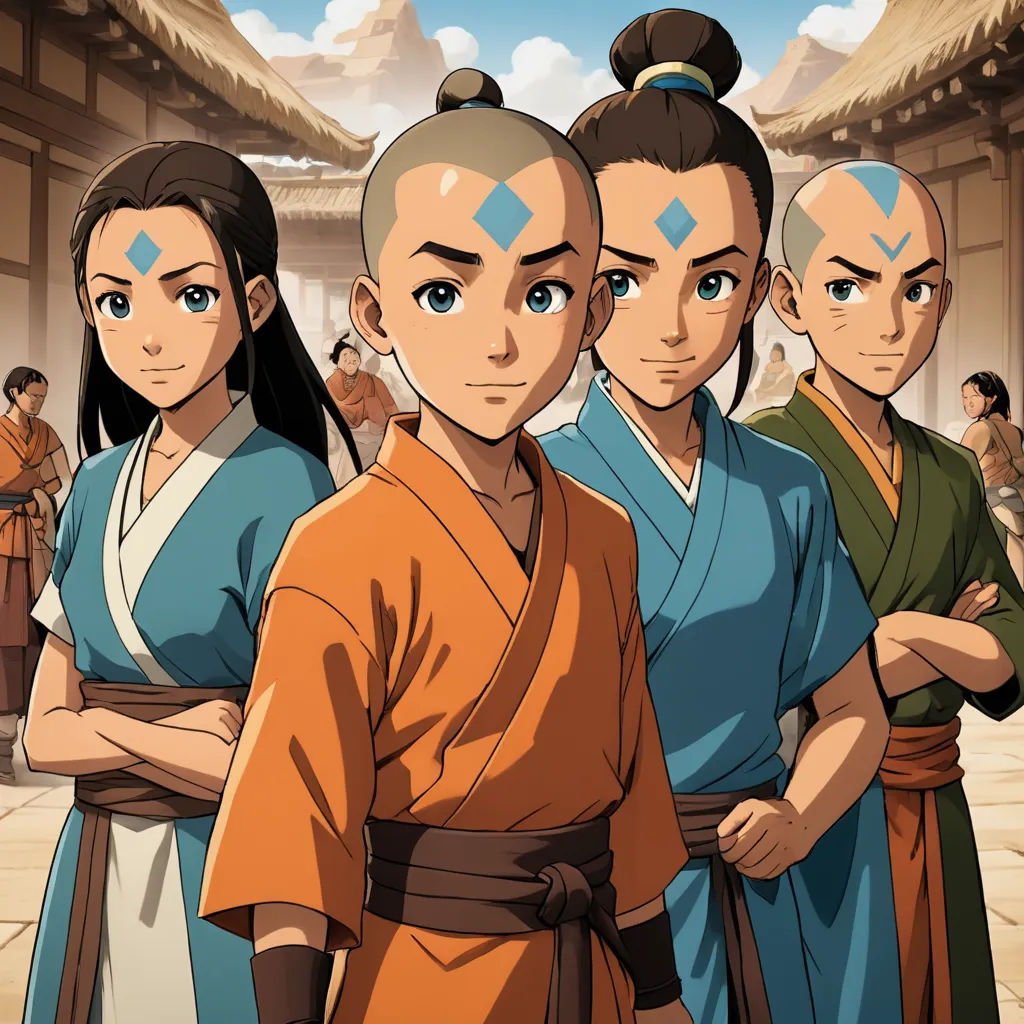 a group of people standing next to each other in front of a building with a sky background and a sky, cloisonnism, concept art, Arent Arentsz, official art