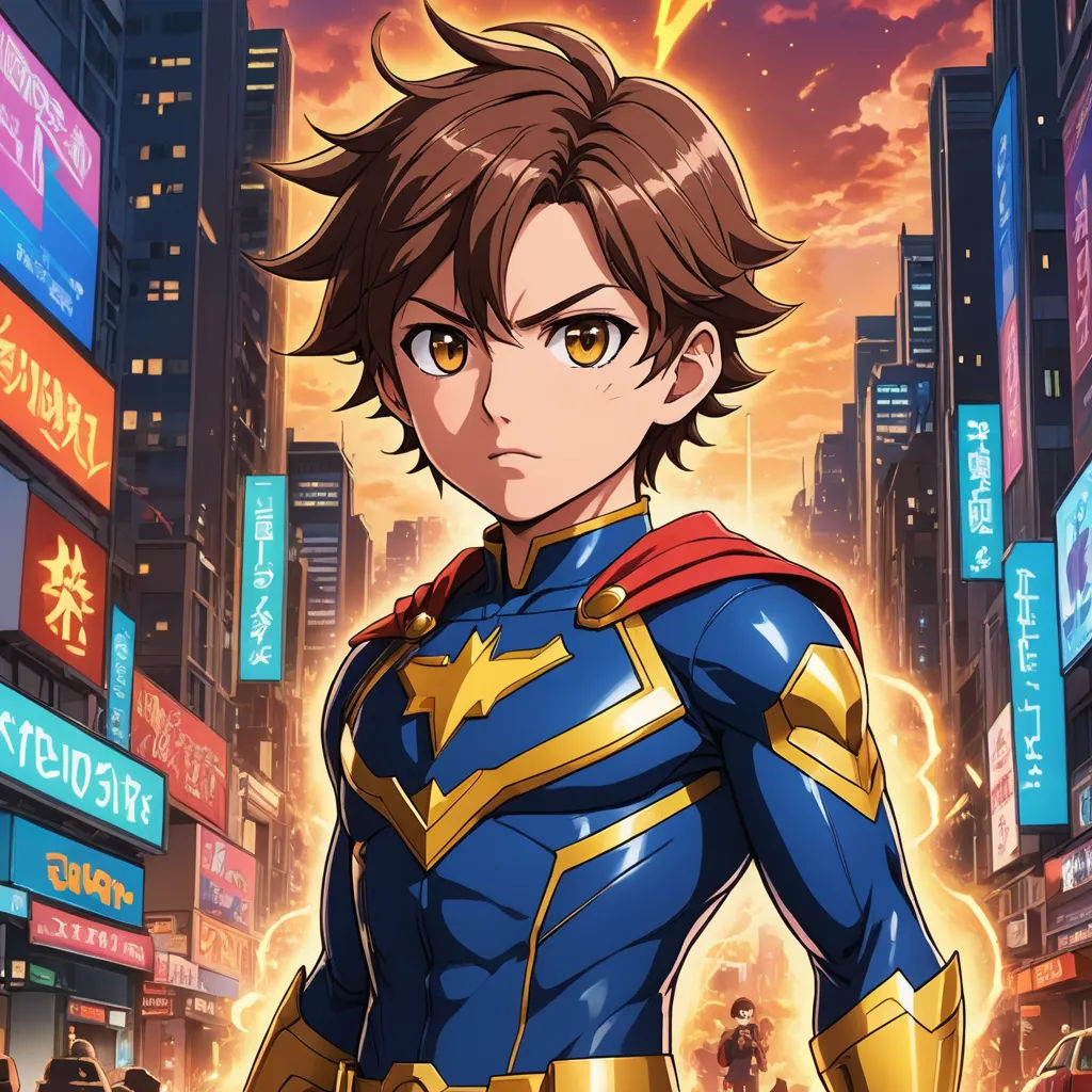 a man in a suit standing in front of a cityscape with a lightning bolt in his hand, rayonism, poster art, Adam Manyoki, official art