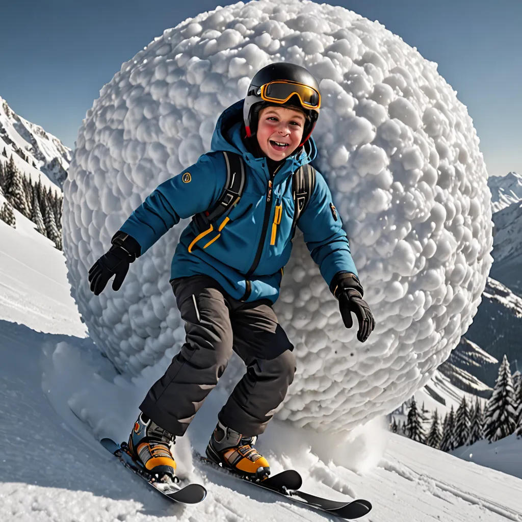 The Snowball Skier