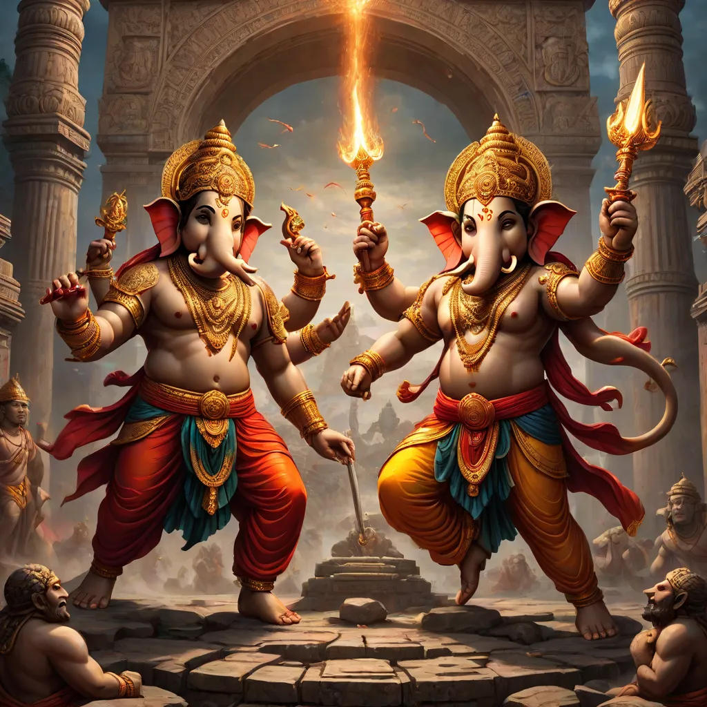 Ganesha and Kartikeya: A Divine Anime Showdown