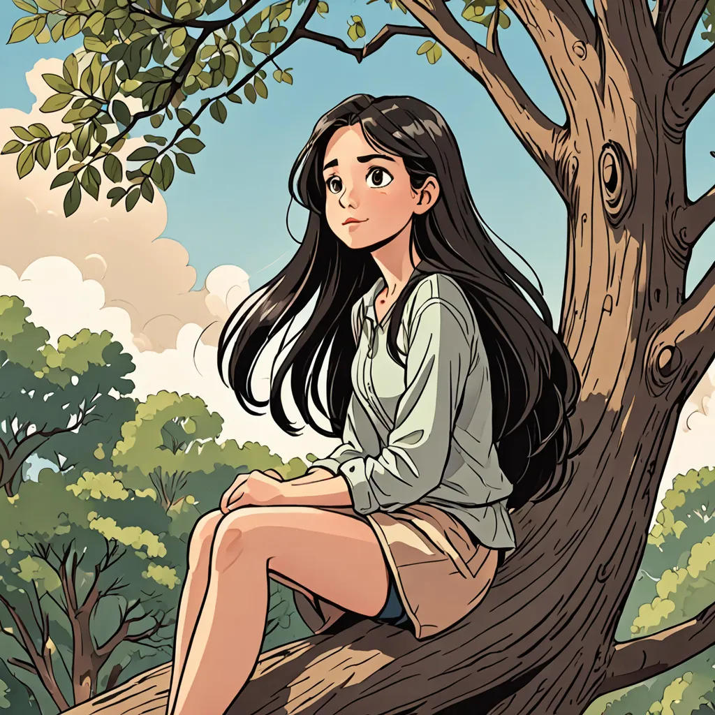 The Girl with the Long Dark Hair